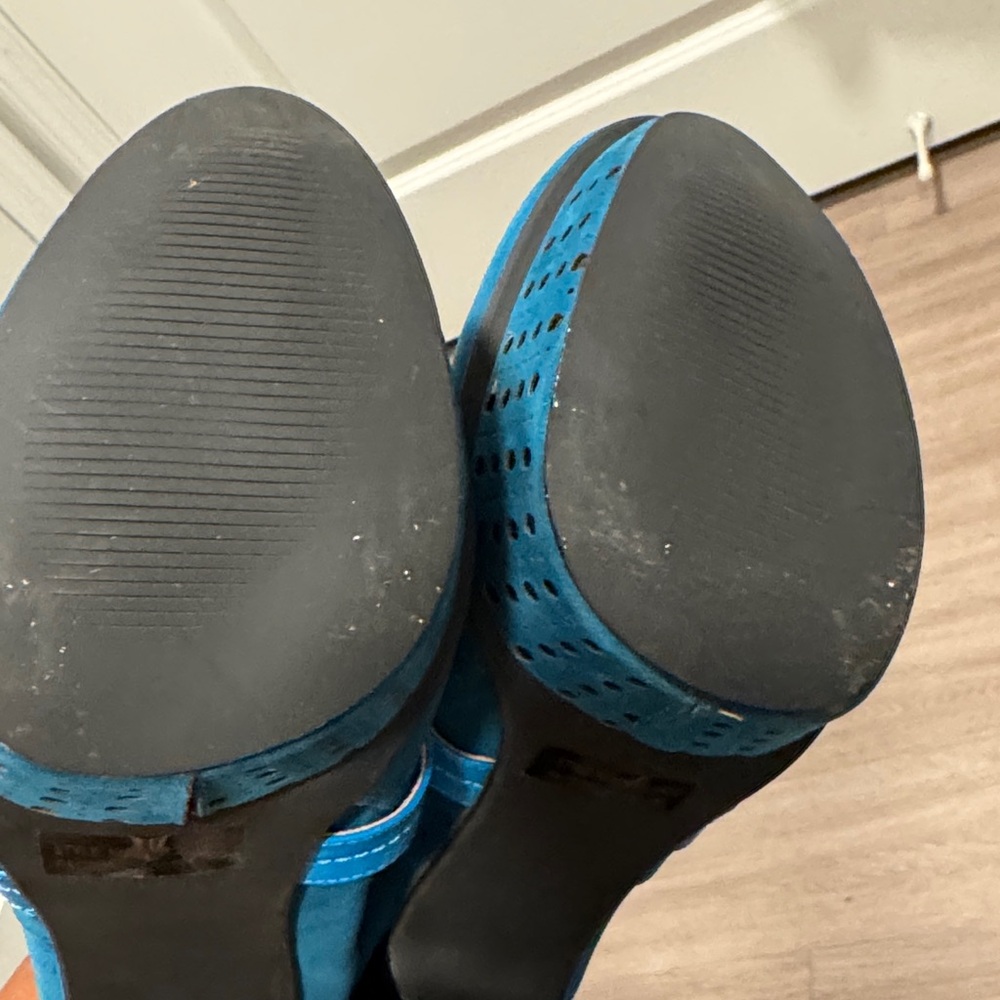 Source Unknown Teal and Blue Heels - image 8